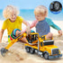 3 4 5 6 7 8 15" Bstoyder Kids Toys for Years Old Boys, Excavator Truck Toy with Lights, Sounds, Toddler Friction