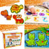 WOOODLIFY 7 Pack 2 3 4 5 7 2-5, Wooden Puzzles for Toddlers Years Old - Colorful Chunky Wood Peg Puzzles for Kids Ages