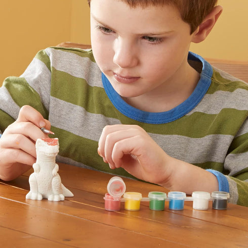 Melissa & Doug Created by Me! Dinosaur Figurines Craft Kit, 2 Resin Dinosaurs