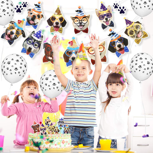 Koogel Paw Print Balloons - 100 PCS 12 Inch Dog Balloons for Birthday Party Decoration