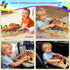 1-3, Montessori Wooden Busy Board with Steering Wheel & Driving Toys - Sensory Activity Boards for Toddlers Car Themed