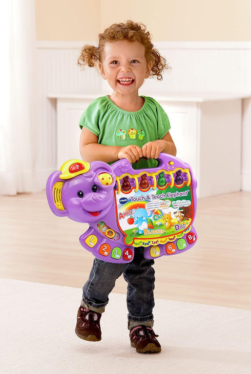VTech Touch and Teach Elephant Toy - Purple Educational Fun
