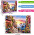 Jigsaw Puzzles for Adults 1000 Pieces, Interlock Perfectly Letter on Back No Dust, Home Decor Birthday Party Gift Toy for Men Women Elders Seniors, 1:1 Poster(Charming Streets Scene)