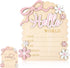 QFGasre Baby Announcement Sign Hello Worlds Newborn Sign Wooden 3D Pink Bows Birth