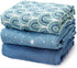 Happy Flute 3 Set Muslin Swaddle Blankets,Essential Baby&Newborn Swaddling,Perfect for Boys&Girls,Receiving Blankets,Nursing,Stroller Cover,Large 47.2x43.3