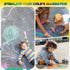 Set 12 Holder+12 Dustless Chalk for Kids, Chalks with Twistable Refills+Wet Wipe Eraser, Non-Toxic Washable Chalkboard