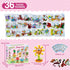 36 Packs Set, Set, IMCUAMK Valentines Party Favors Building Blocks, Ideal for Kids Classroom Exchange, Flower Bouquets