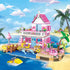 Pink Girls Seaside Beach Villa Friends Building Set, Compatible with Lego Friends Educational Toy for Kids Age 6-12