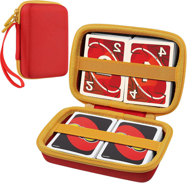 Aenllosi Storage Card Case for UNO Card Game - Hard Case Capacity for 300 Cards (Case Only, Red).