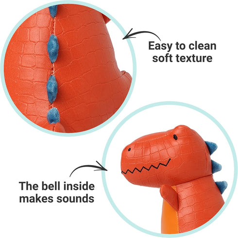 Little Big Friends Dino Friends | Rex The Tyrannosaurus | Vegan Leather | Easy to Clean | Stimulate Senses