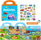pinkking Magnetic Reusable Sticker Book for Kids Ages 3-6, Vehicles Truck with City