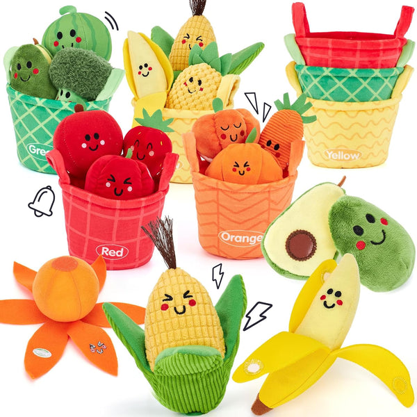 hahaland Baby Sensory Toys - 16 PCS My First Fruit Vegetable Color