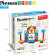 Picasso Toys 41pc Hedgehog Block Building Set - Construction Toy with IdeaBook, STEM Educational Kit