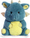 Aurora World Rolly Pet - Egan Dragon, 7" Blue Plush Toy