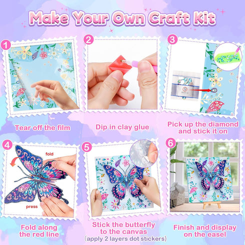 8-12, 6 7 8 9 10 Arts and Crafts for Kids Age Diamond Art Kit for Kids, Gifts for Year Old Girls, Birthday Presents