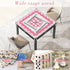 Gedgan 32.4x32.4 Inch Mahjong Mat - Elegant Bow & Lace Trim Design, Non-Slip Noise Reduction Rubber Base, Soft Pink
