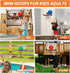 Mini Indoor Basketball Hoop for Kids 5-10 Years Old, Over The Door Automatic Scoring Hoop with Electronic Scoreboard &