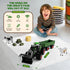 Set 8-Wheel 3-9, Uarzt Remote Control Tractor Toy with Trailer | Metal Front & Front Loader Farm Vehicle with Lights