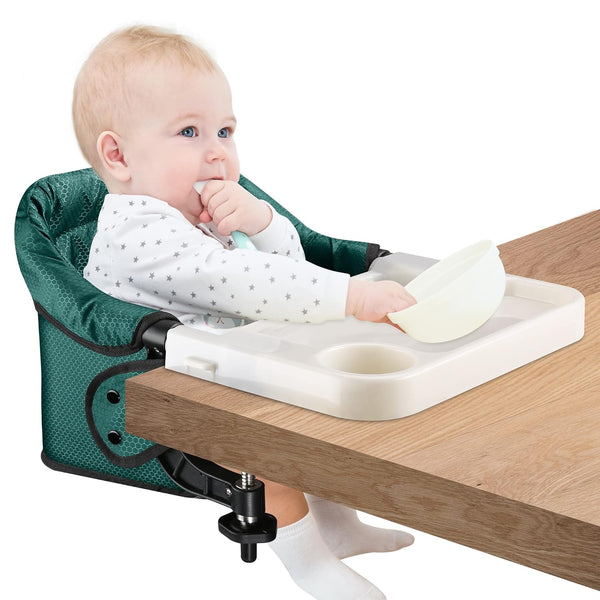 Hook On Chair with Removable Dining Tray, Portable Table High Chair, Folding