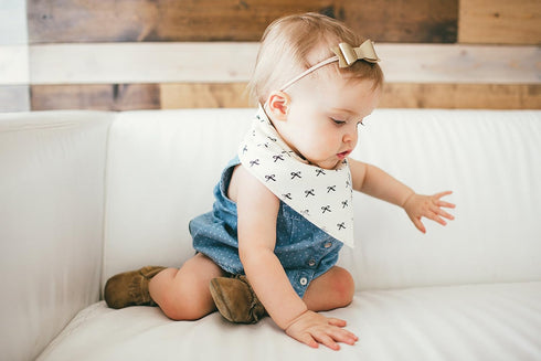Copper Pearl Baby Bandana Bibs - 4 Pack Soft Cotton Bibs for Drooling and Teething, Adjustable for Newborns to Toddlers