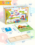 Gojmzo Wooden CVC Word Spelling Games, Montessori Educational Toys Gifts for 3-6 Year Old Kids, Sight Words Flash Cards
