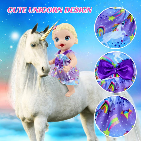 7 Sets of Baby Doll Clothes Outfit for 10 Inch and 12 Inch Alive Baby Dolls