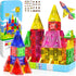 Magnetopia Mini Diamond Texture Magnetic Tiles with Iron Box, 40 PCS Travel Magnetic