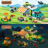 Set 3-IN-1 879PCS 6-12 HOGOKIDS City Camper Van Building with LED Light - Holiday RV Camping Building Toy for Kids