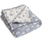 NTBAY 3 Layer Oversized Muslin Cotton Toddler Blanket, 45x60 Inches Jacquard Reversible