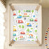 CZXW 52" 28" Cartoon Playful Roadways Crib Sheets Fitted x Natural Cotton Soft & Breathable for Baby Crib Mattress