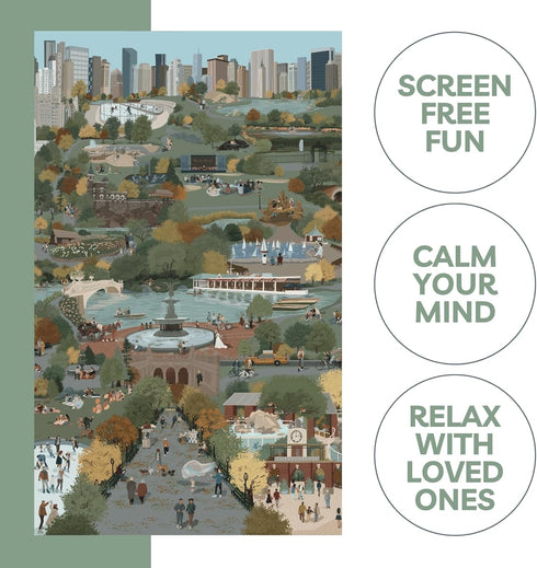 Theo's Puzzles Beautiful Central Park, New York City, 1000 Piece Puzzle for Adults with Stunning Visual Appeal