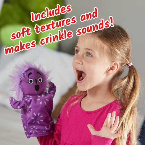 hand2mind Feelings Family Hand Puppets, Emotions Toys, Dramatic Play Therapy Toys for Counselors, Social Emotional