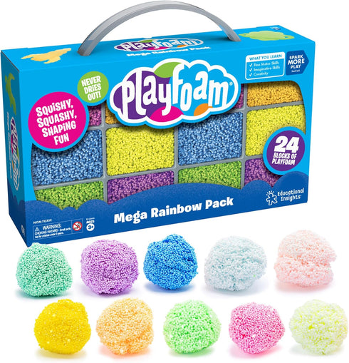 Educational Insights Playfoam Mega Pack, 10 Colors Non-Toxic Sensory Toy for Boys & Girls, Ages 3+