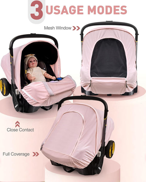 Summer Spring/Summer/Autumn Baby Car Seat Cover Compatible with Doona Car Seat and Stroller,Breathable Sunproof Car