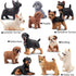 12PCS Dog Figurines, Realistic Plastic Puppy Figurines, Hand Painted Emulational Tiny Dogs Animals Toy, Dog Cake Topper Christmas Birthday Gift for Kids & Toddlers