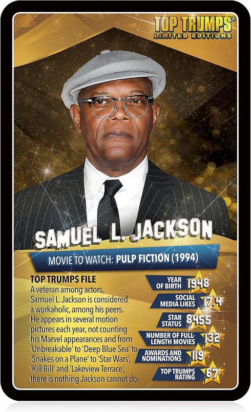 Top Trumps Card Game - Top 30 Movie Stars for Family Fun, Learning Games for Kids and Adults, 2 Players+