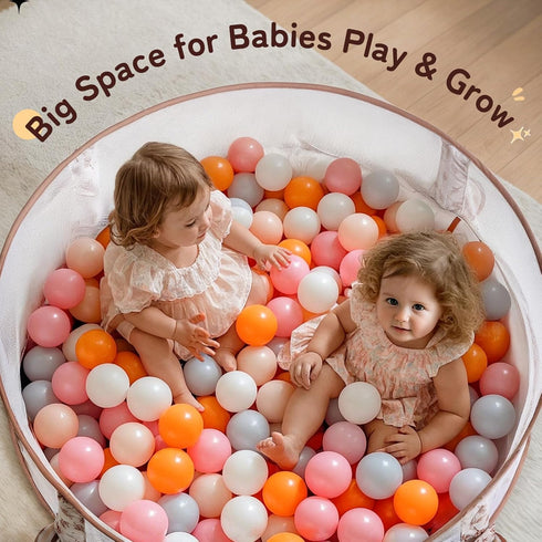 6-in-1 Mallify XL Large Baby Gym & Ball Pit, Play Mat & Play Gym, Combination Baby Activity Gym with Milestone Cards