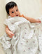 Set, Leyl&Ari Baby Swaddle Blanket Organic Cotton Muslin Receiving Blanket for Newborn (Tropical Flowers/Ombre)