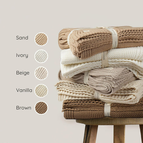 (30x40, MakeMake Organics Organic Cotton Baby Blanket - GOTS Certified, Breathable Pointelle Knit, Unisex Newborn