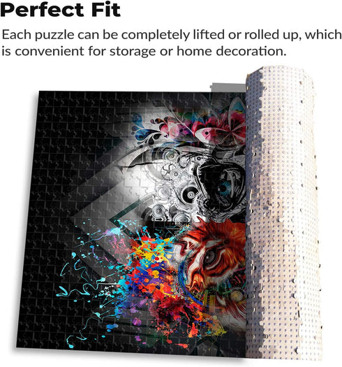 1000 Piece Jigsaw Puzzle for Adults - Tiger and Skull Wooden Puzzle, Educational Toys Gifts (29.5x19.7 Inches)