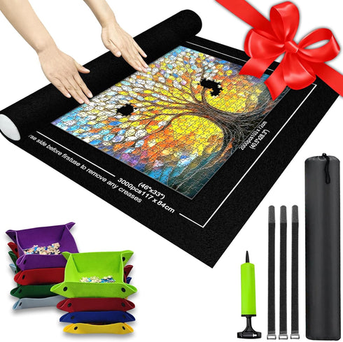 Napzy Puzzle Mat-Jigsaw Puzzles Matt Roll Up to 3000pcs Roll-up Puzzled Board Puzzling