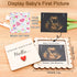 Mlatnod 3x4 Scalloped Pregnancy Announcement Box for Grandparents with Sign - Baby Coming Soon Gift, Holds Ultrasound