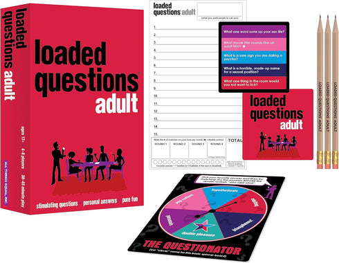 ADULT LOADED QUESTIONS Rousing Adult Party Game, Over 300 Suggestive Questions, 4 to 6 Players, Ages 17+