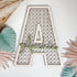 Custom Boho Wood Personalized Initial & Name Sign - Handmade Rattan Wall Decor for Nursery or Child's Bedroom - Baby