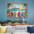PICKFORU 1000 Summer Beach Puzzles for Adults Piece, Rainbow Beach Lounge Chair Puzzle, Colorful Ocean Jigsaw Puzzle