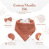 Mikito Organic Cotton Newborn Gifts Box, Unisex Loveys & Accessories incl. Muslin Baby Comforter + Baby Bandana Bib +