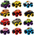Set 12 3-6 Pullback 3-6 WATERGLIDE of Pull Back Cars for Year Old Boys, Easter Eggs Filled with Monster Vehicles Toys