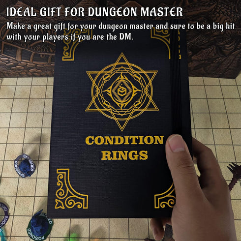 96 24 CZYY Upgraded Condition Rings PCS Status Effect Markers in Conditions & Spells Magic Book Storage Box Great DM