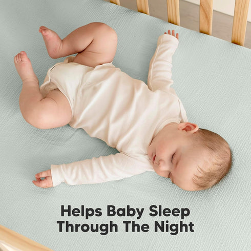 2-Pack 100% Set, 52x28 KeaBabies Muslin Crib Sheets for Boys, Girls - Organic Cotton Fitted Baby Crib Mattress Sheet