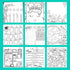 Set, 6, 7, 8, 9 Just My Style Pop & Color Sketchbook, Creative Fidget Sketchbook and Pen Great Weekend Activity